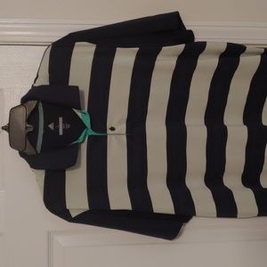 Adidas Mens Striped, Relaxed Fit,  Golf Polo. Size Large. Short Sleeve.